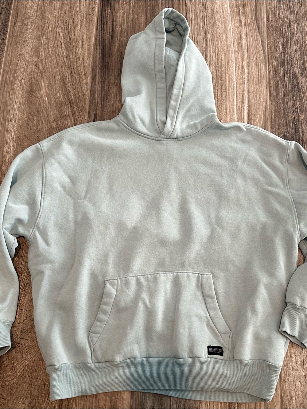 Hollister Hooded Pullover Sweatshirt in Light Sage